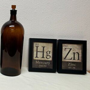 Hg Mercury picture framed Periodic Table